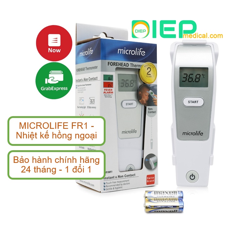 ✅ MICROLIFE FR1 – Nhiệt kế hồng ngoại đo trán, đo sữa, đo nước nóng, chính hãng Microlife (Thụy Sỹ), Bảo hành 24 tháng