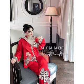 PYJAMA DÀI HOẠ TIẾT ĐỎ XINH