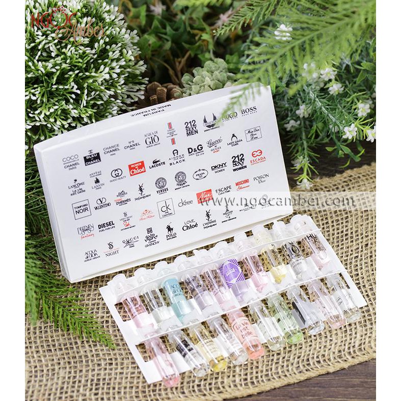 COMBO 20 CHAI NƯỚC HOA UNISEX - BỘ TEST NƯỚC HOA MINI 20 MÙI HÀNG CHUẨN PHÁP - LƯU HƯƠNG TRÊN 12H