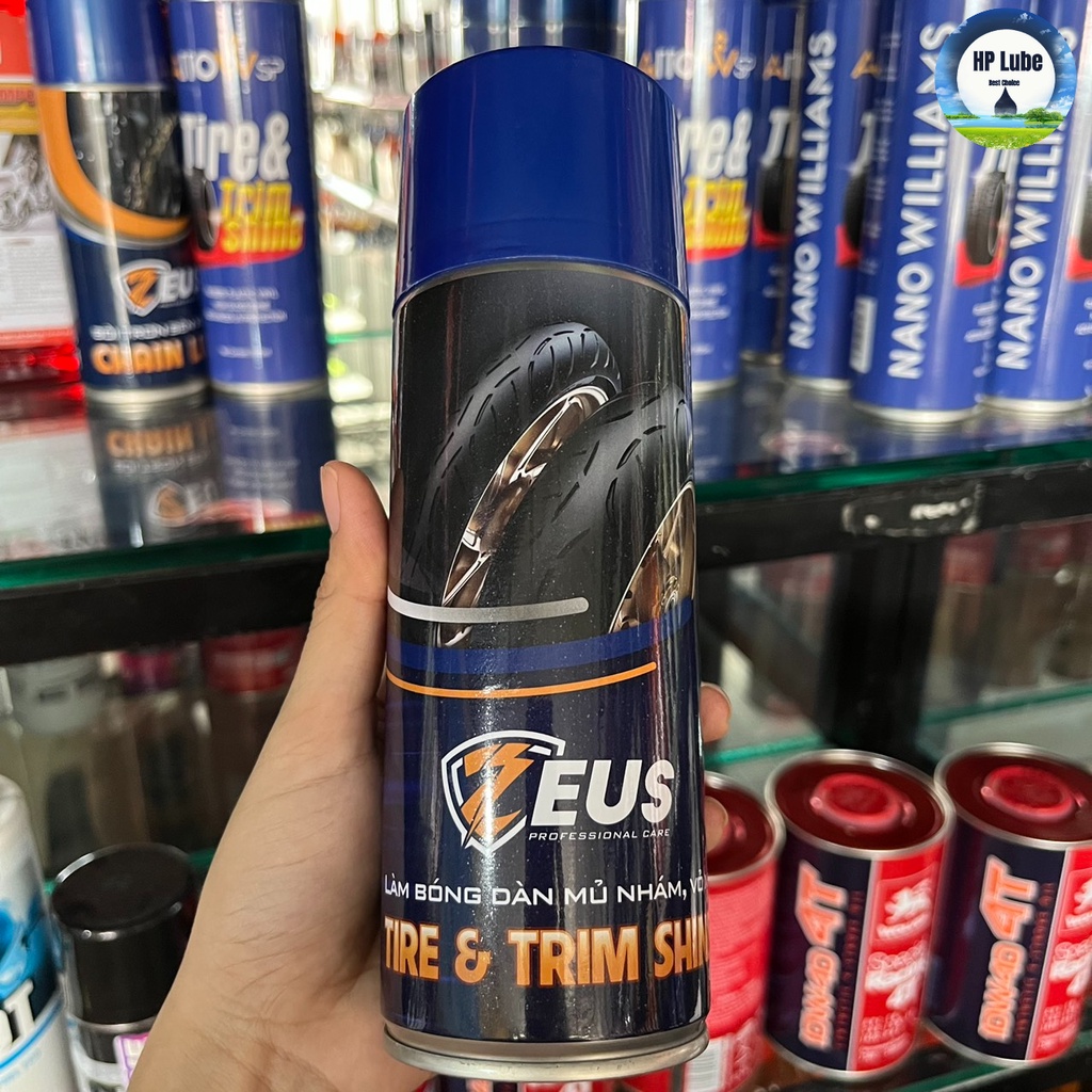 Combo Zeus Dưỡng sên, Vệ sinh sên, Phủ bóng sơn xe, phủ dàn nhựa nhám, dàn áo ZEUS Kèm Bàn Chải