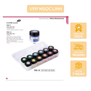 Bộ 12 màu Poster Pentel Hộp Nhựa POC12 văn phòng phẩm Ngọc Linh