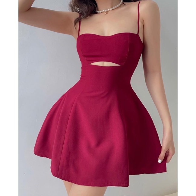 HÌNH THẬT - Sẵn Hỏa Tốc -  Reina Dress - Đầm 2 Dây Cúp Ngực Orange Studios