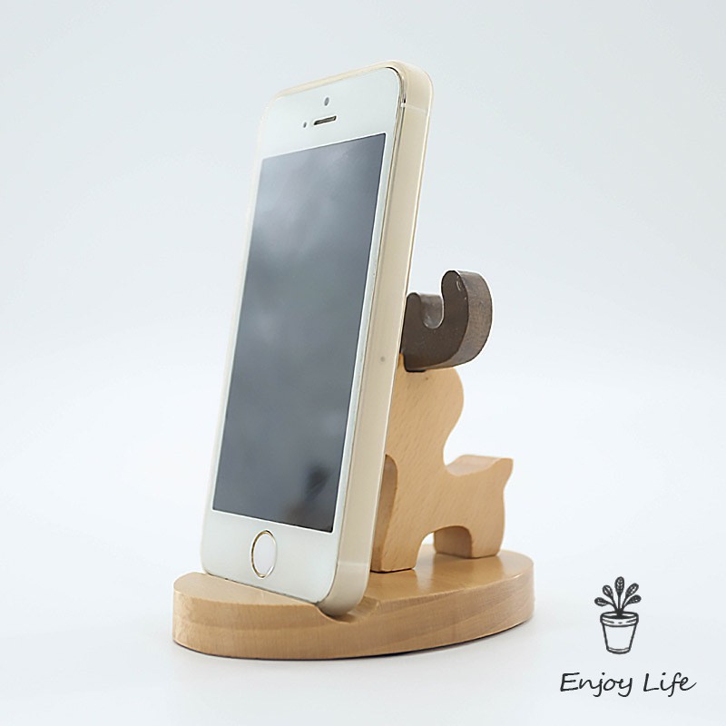 Giá đỡ điện thoại bằng gỗ kiểu dáng hoạt hình dễ thương | BigBuy360 - bigbuy360.vn
