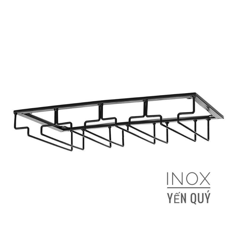 Giá Treo Ly Rượu Vang Gắn Tủ Bếp Tiện Lợi màu đen và màu vàng