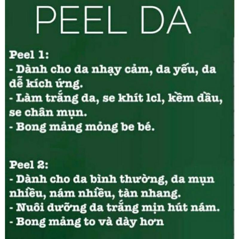 Peel da retinol vi tảo Trang Nemo