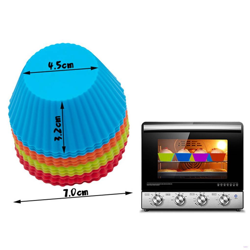 Set 12 Cốc Làm Bánh Cupcake Bằng Silicon