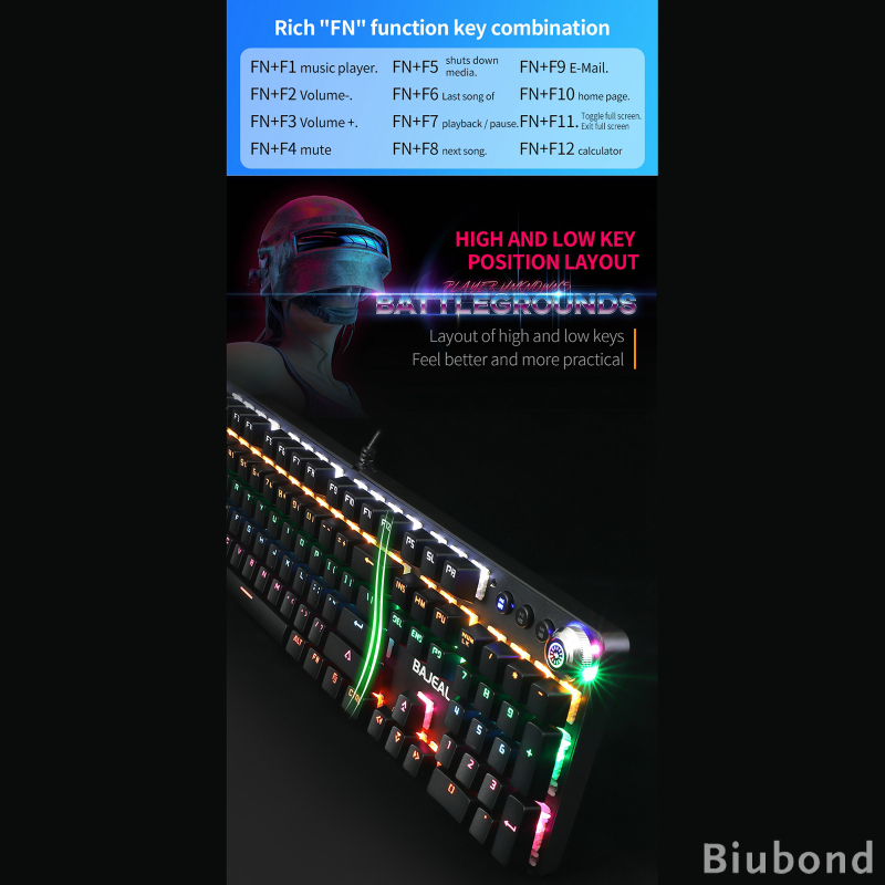 Bàn Phím Cơ Gaming Có Đèn Led Cầu Vồng | BigBuy360 - bigbuy360.vn