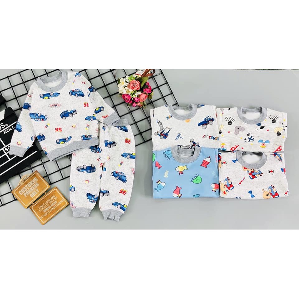 Set 5 bộ nỉ bông chất nỉ bông quảng châu đẹp cho bé trai