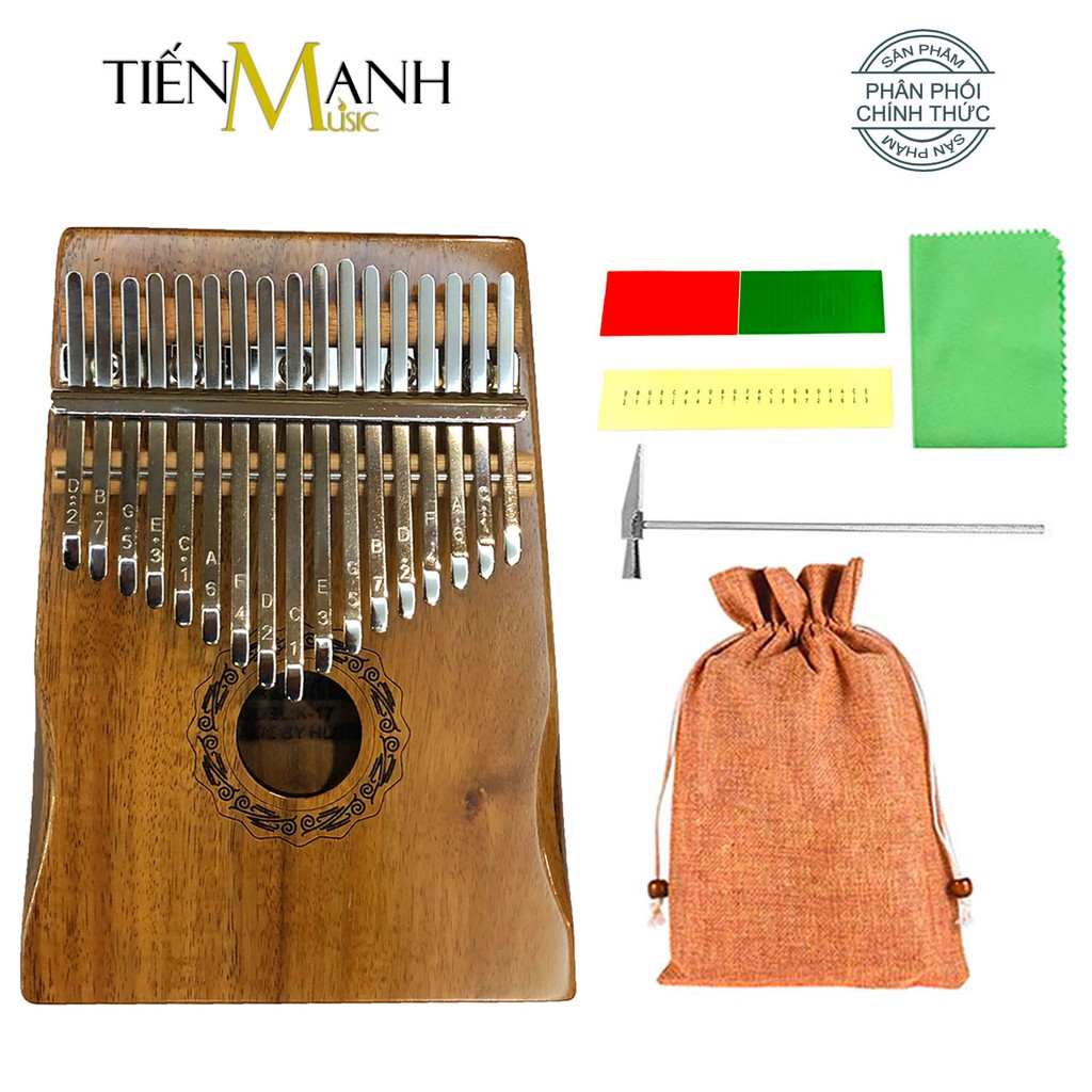 Đàn Kalimba 17 Phím Hluru KD-KO (Gỗ Koa, Tone C) - Chính hãng phân phối bởi Tiến Mạnh Music KDKO