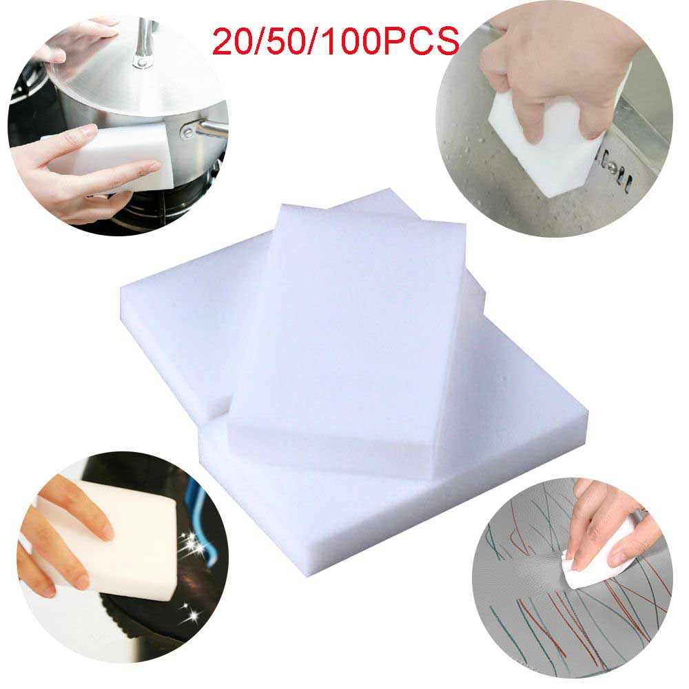 📞TOP💻 20/50/100PCS Hot Foam Cleaner Kitchen Eraser Cleaning Sponge New White Home Multi-functional Melamine