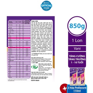 Sữa bột pediasure 850g