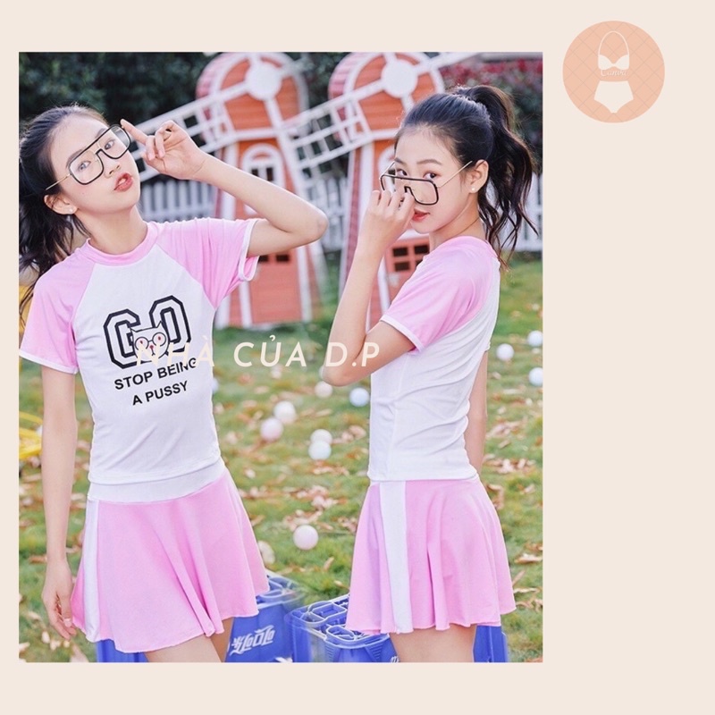 Đồ bơi bé gái áo rời + quần váy rời