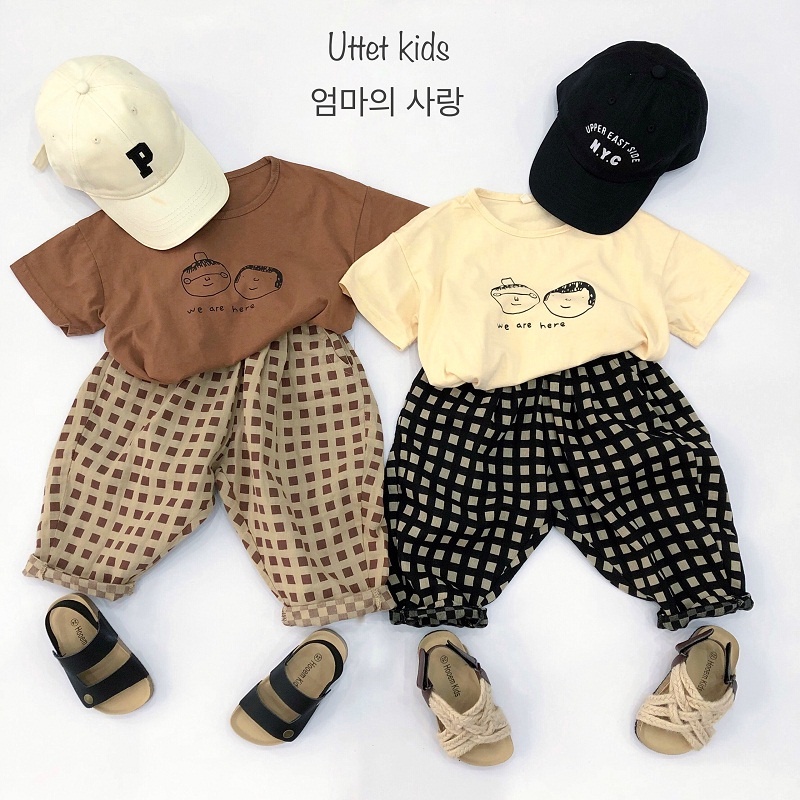 QUẦN VẢI CARO HÀN 2230 DÀNH CHO BÉ GÁI VÀ BÉ TRAI SIZE 80 ĐẾN 120