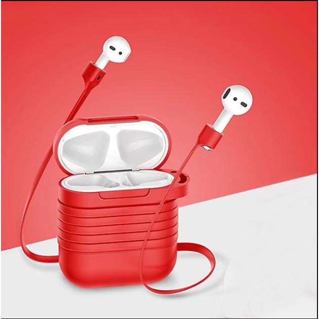 Bao case silicon và dây nối chống mất tai nghe Baseus cho Apple Airpods / Earpods - Hàng chính hãng