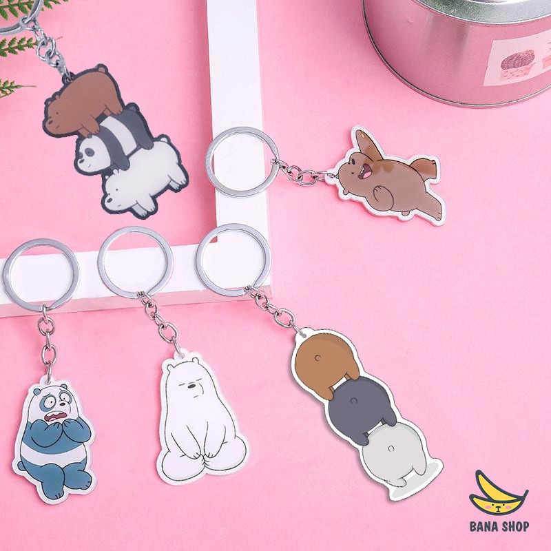Móc khoá acrylic anh em gấu bare bear Chúng tôi là gấu
