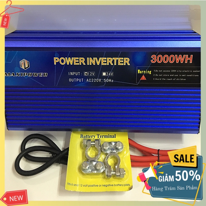 Bộ Kích Điện Inverter 3000W Nguồn 24V Chính Hãng