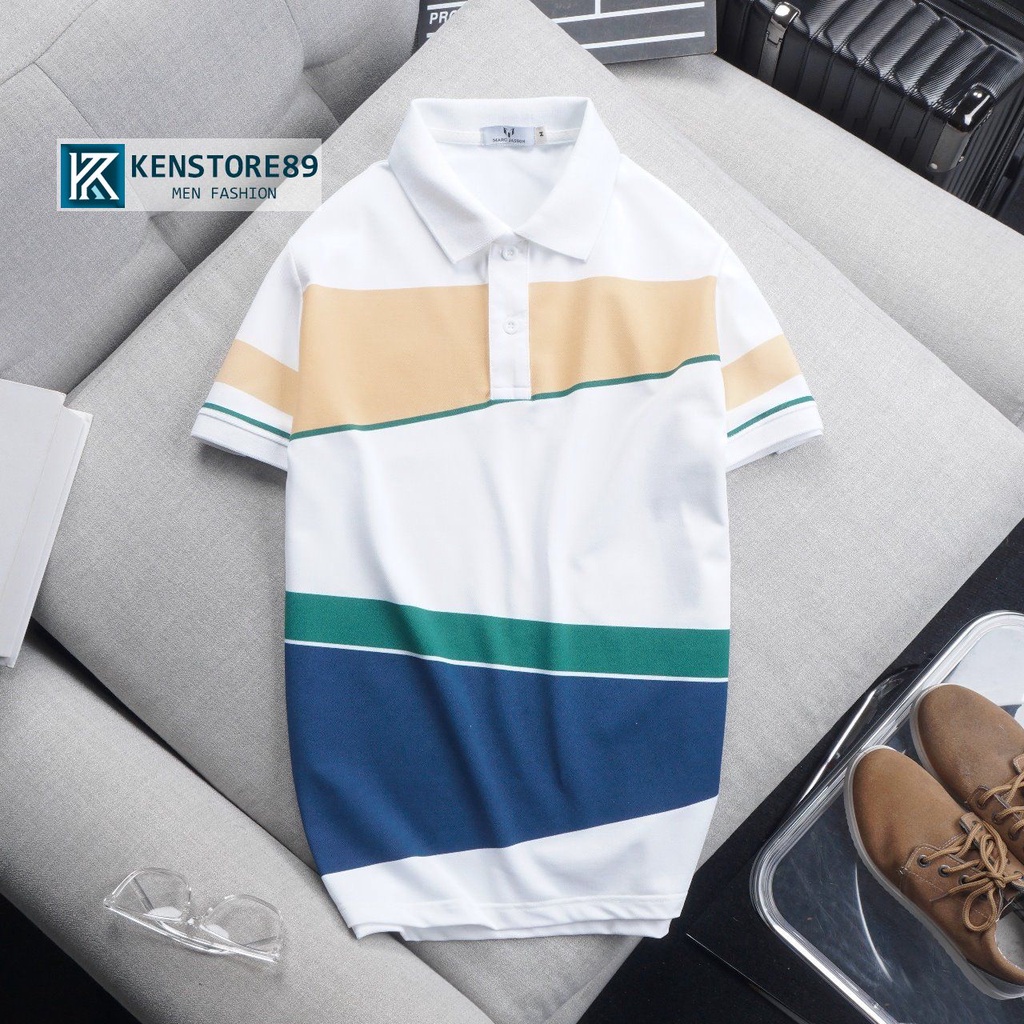 Áo thun nam polo có cổ MARC COLOR phối màu độc lạ vải cá sấu gai KENSTORE89 ATP153