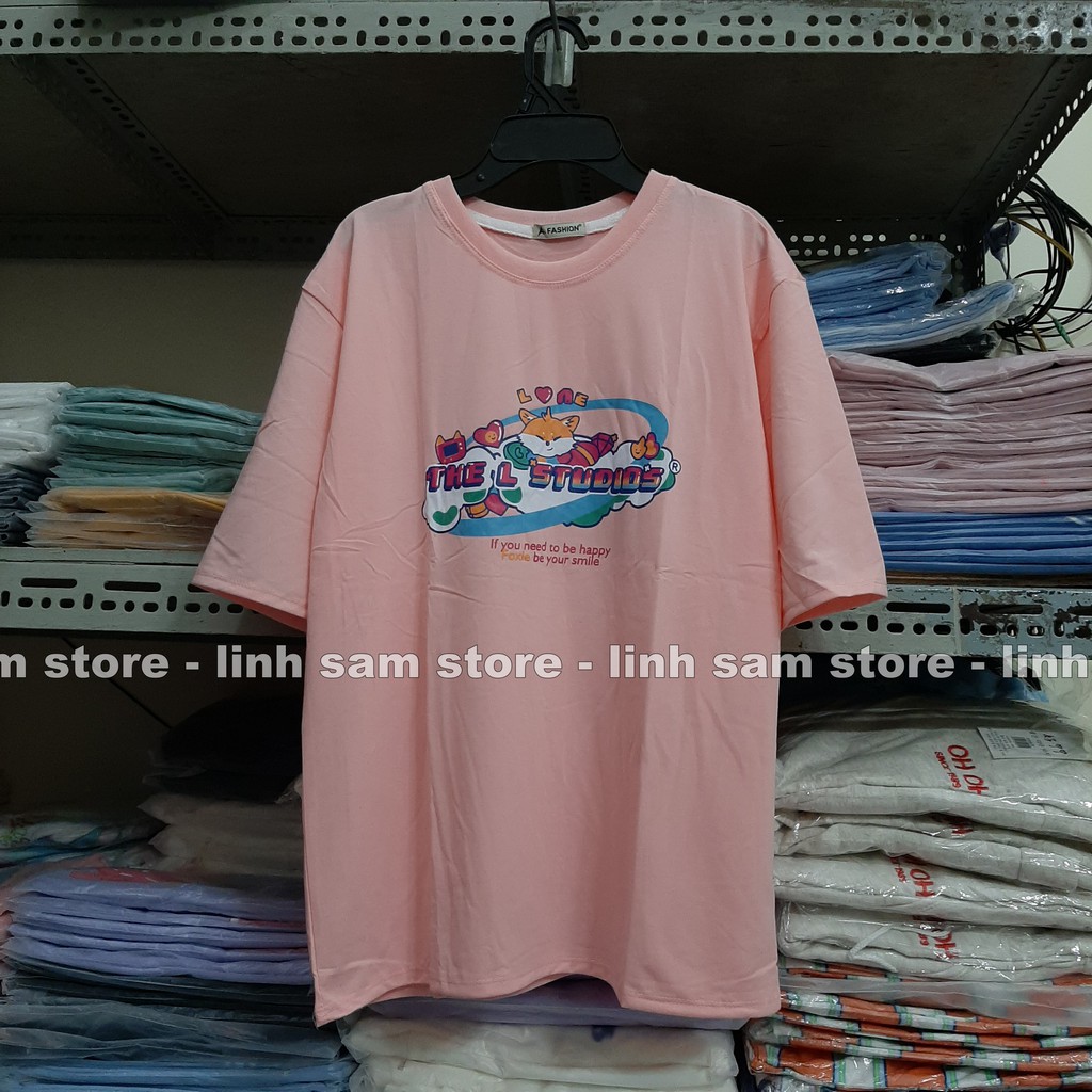 Áo thun in tay lỡ nữ freesize phông form rộng dáng Unisex - Ulzzang mặc cặp, nhóm, lớp chữ THE L STUDIOS HÌNH CÁO | BigBuy360 - bigbuy360.vn