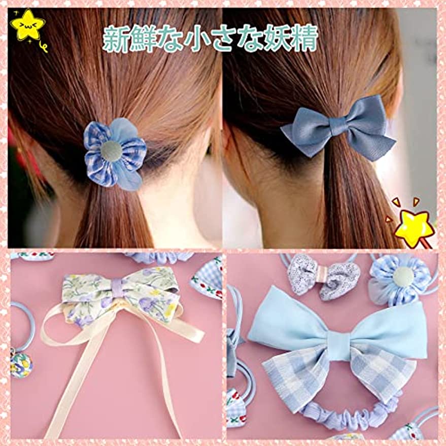 Set 10 Kẹp Tóc Ruy Băng Co Giãn Dễ Thương Cho Bé Gái