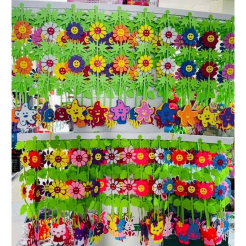 Rèm nỉ trang trí mầm non siêu xinh