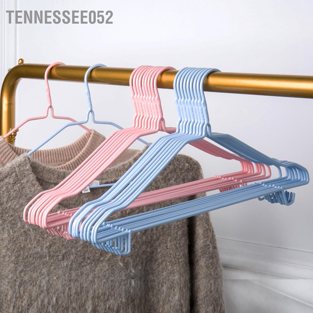 Tennessee052 10 cái Móc treo quần áo liền mạch Sử dụng Khô ướt Chống biến dạng trượt màu cho Ký túc xá tại nhà