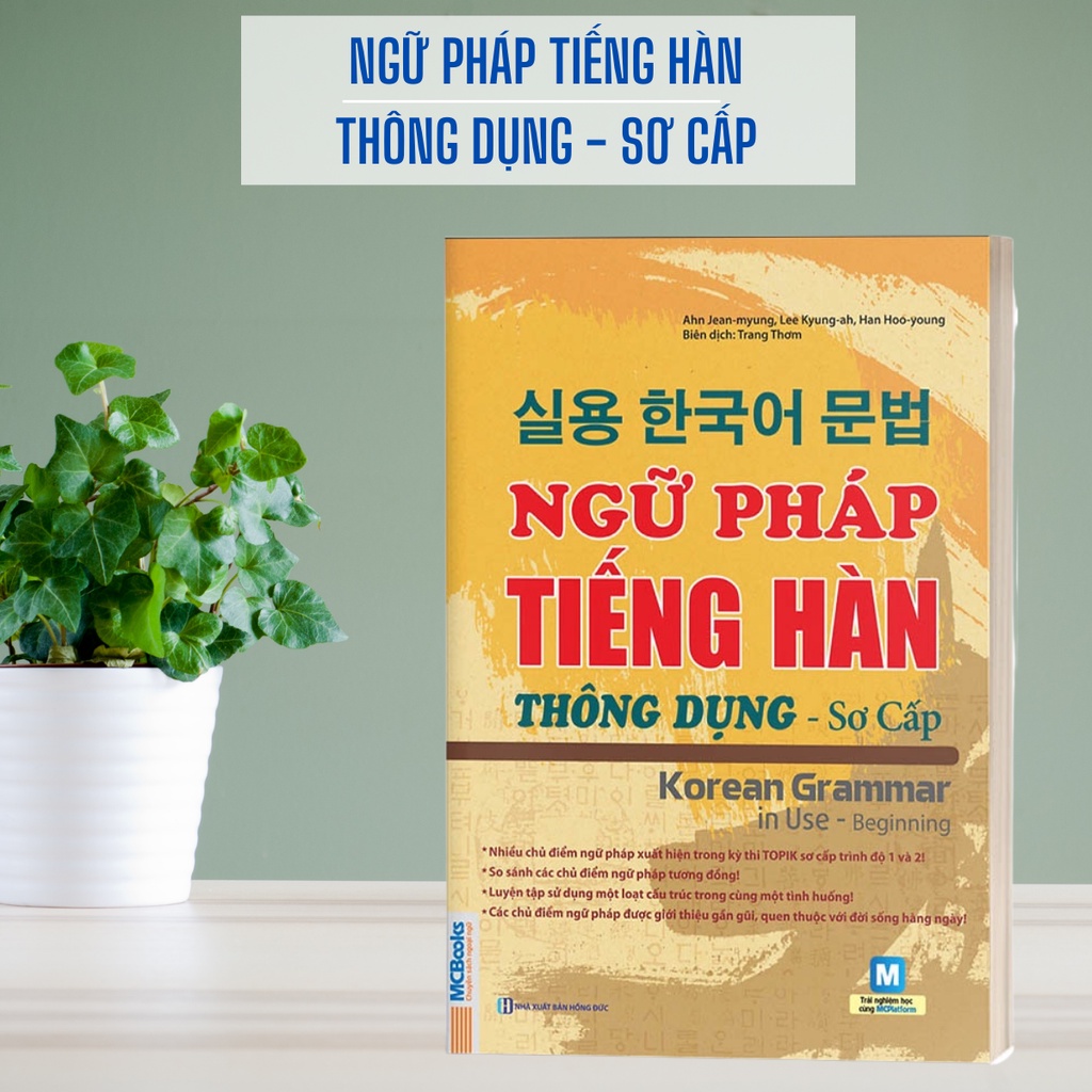 Sách - Ngữ Pháp Tiếng Hàn Thông Dụng (Sơ Cấp) – Korean Grammar In Use - Bizbooks Tặng Sổ Tay, Bookmark