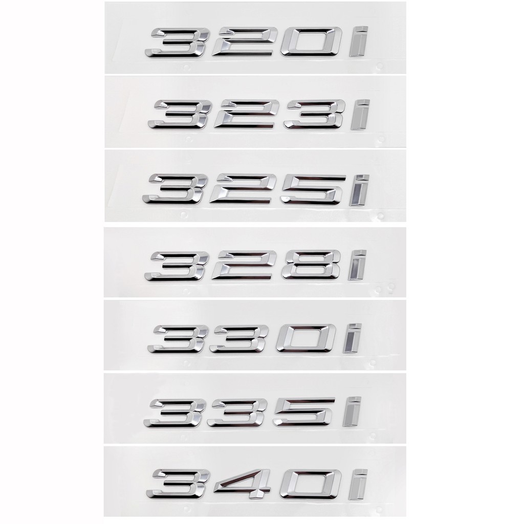 Miếng Dán Kim Loại Trang Trí Đuôi Xe Hơi BMW Alphanumeric 220i 225i 228i 230i 235i 240i 323i 325i 328i 330i 335i 340i