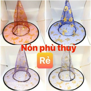 Nón Bí/Nón Phù Thuỷ Halloween Nhiều Mẫu (MÀU NGẪU NHIÊN)