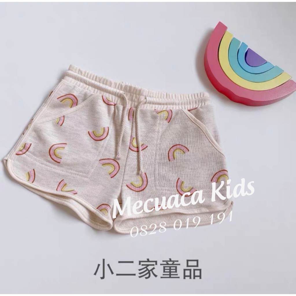 [2-9y] Quần short/quần sooc cotton da cá cho bé/bé gái xuất dư xịn