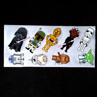 Tấm STICKER PVC dán trong suốt chủ đề STAR WARS