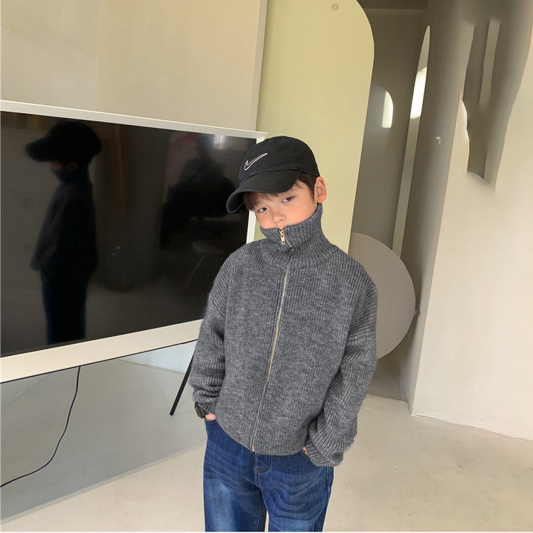 Áo Khoác Len cardigan Phong Cách Hàn Quốc Cho Bé Trai