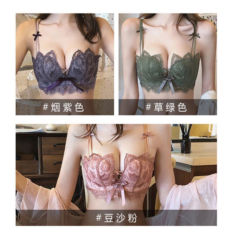 Áo lót nâng ngực không gọng phối ren quyến rũ cho nữ