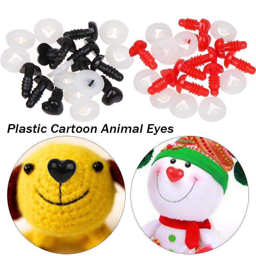 RAINBOW Set 10 / 5 Cặp Mắt Nhựa 10 / 5 Cặp Mắt Hồng / Đỏ / Đen Làm Búp Bê Thủ Công DIY