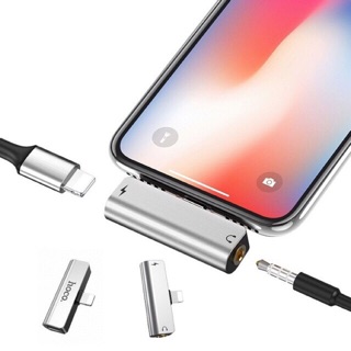 Jack chuyển đổi iphone sang tai nghe 3.5 vừa nghe vừa sạc Hoco LS25 chính hãng