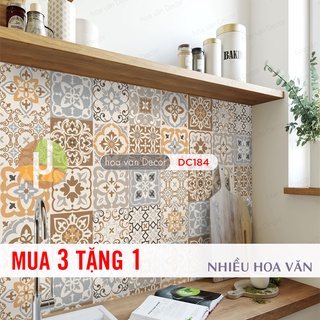[ Mua 3 tặng 1 ] Decal gạch bông dán bếp chống dầu mỡ, không thấm nước - BO15CM