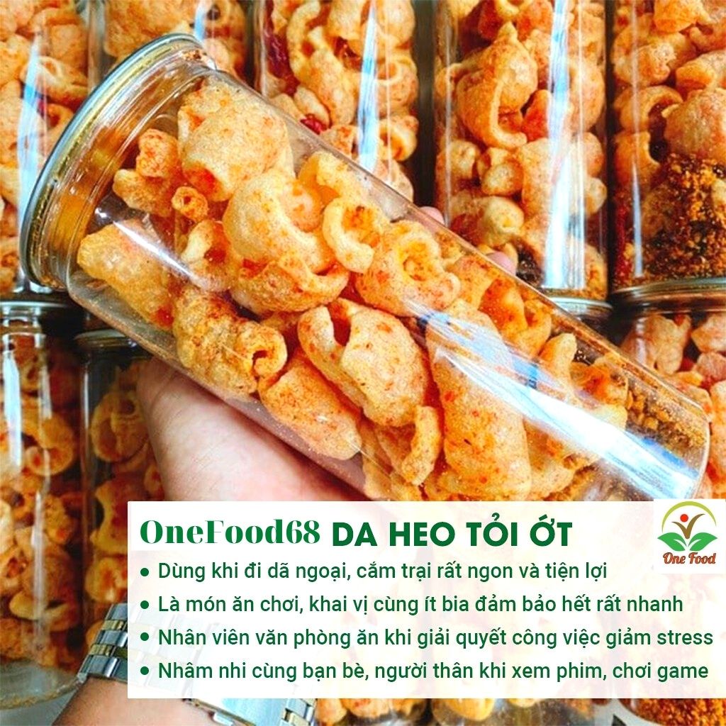 Da Heo Tỏi Ớt Loại 1, DA HEO CHÁY TỎI LOẠI NGON, Đồ Ăn Vặt Hà Nội Vừa ngon vừa rẻ,OneFood68 | BigBuy360 - bigbuy360.vn