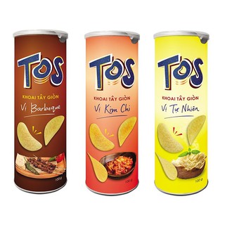 Snack Khoai Tây 3 Vị TOS ống 100G