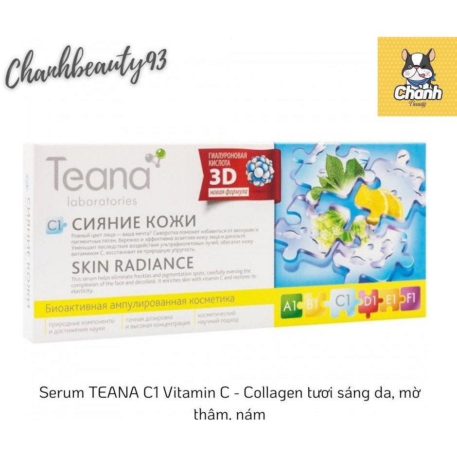 Serum TEANA C1 Vitamin C - Collagen tươi sáng da, mờ thâm, nám