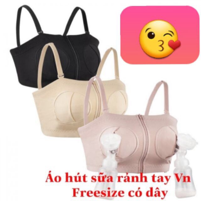 {GIẢM GIÁ} ÁO HÚT SỮA RẢNH TAY VN FREESIZE (Chất đẹp - có dây quai)