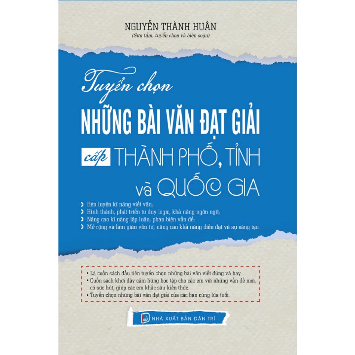 Sách - Tuyển chọn những bài văn đạt giải cấp thành phố, tỉnh và quốc gia