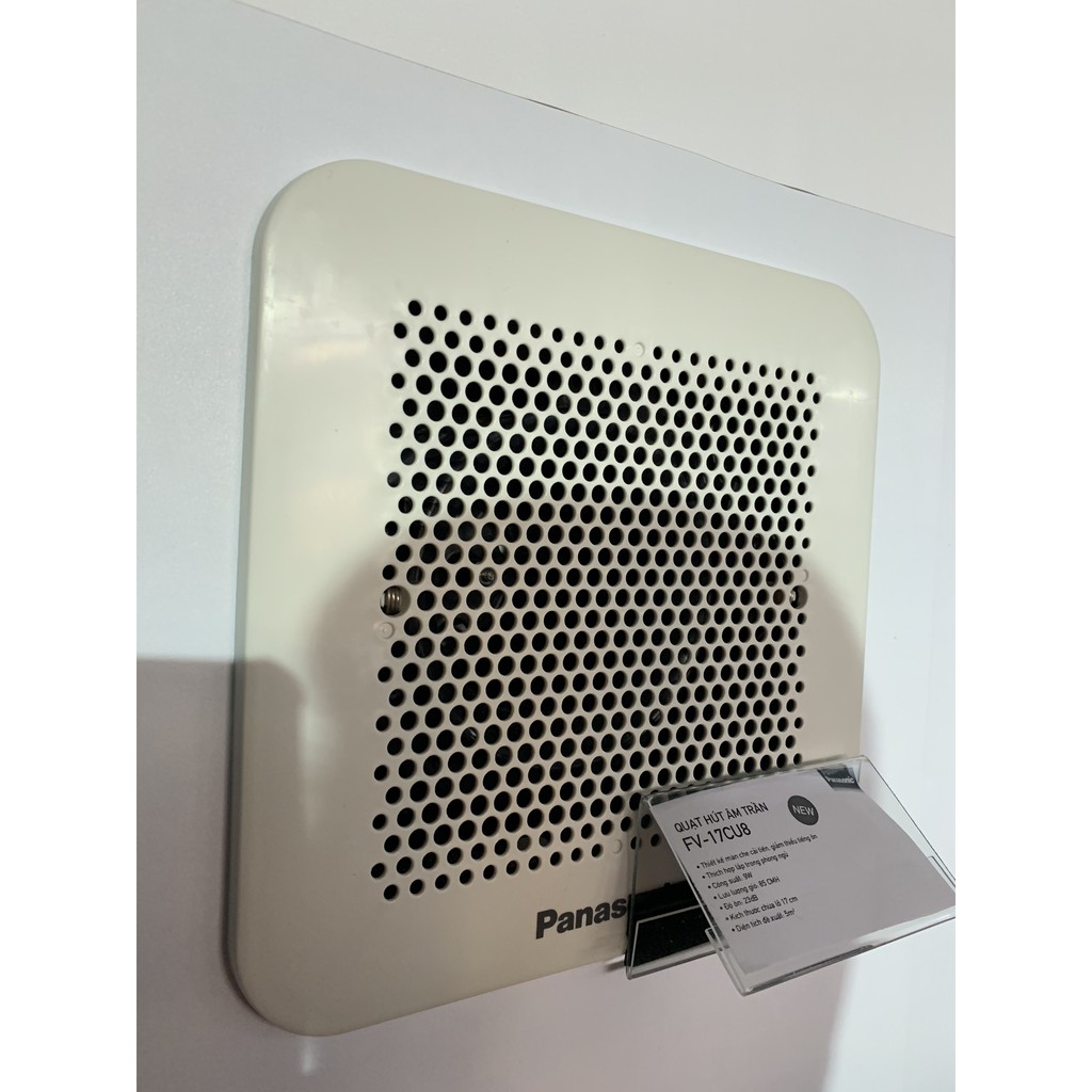 Quạt hút thông gió âm trần Panasonic FV-17CU8 - Khoét lỗ vuông 17cm - Bảo hành 1 năm
