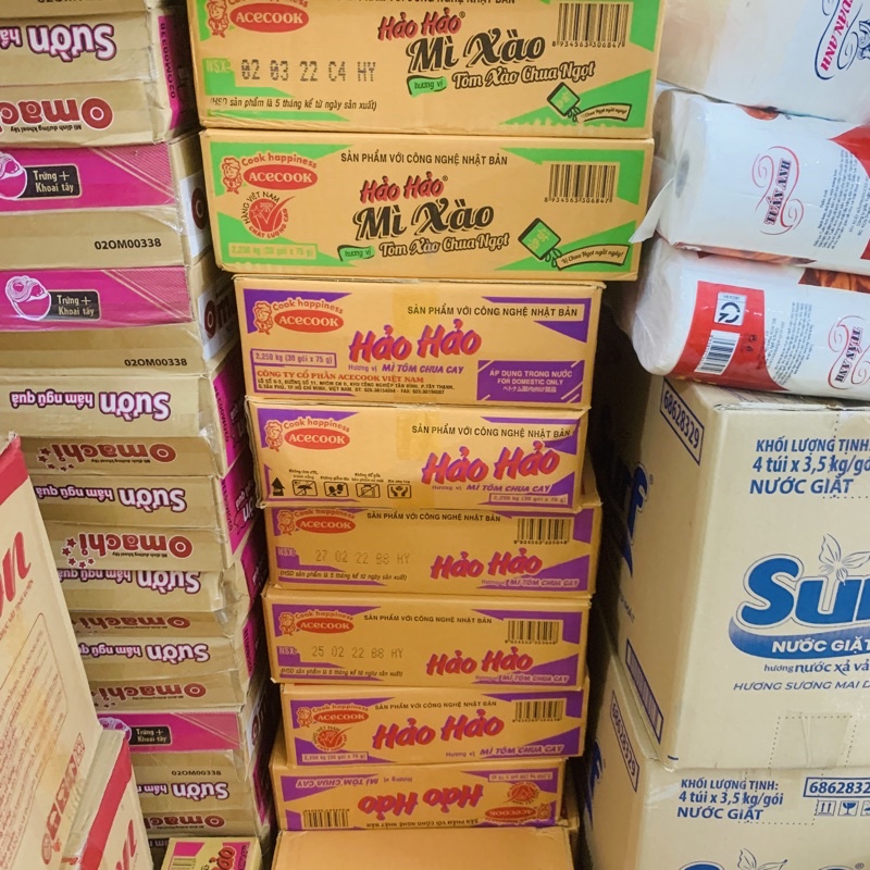 GIÁ TỐT - 1 Thùng Mì Hảo Hảo Vị Tôm Chua Cay 30 Gói 75g