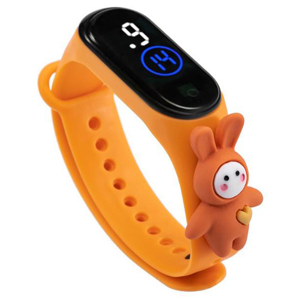 Đồng hồ đeo tay điện tử dây silicone chống nước họa tiết pikachu dễ thương cho bé