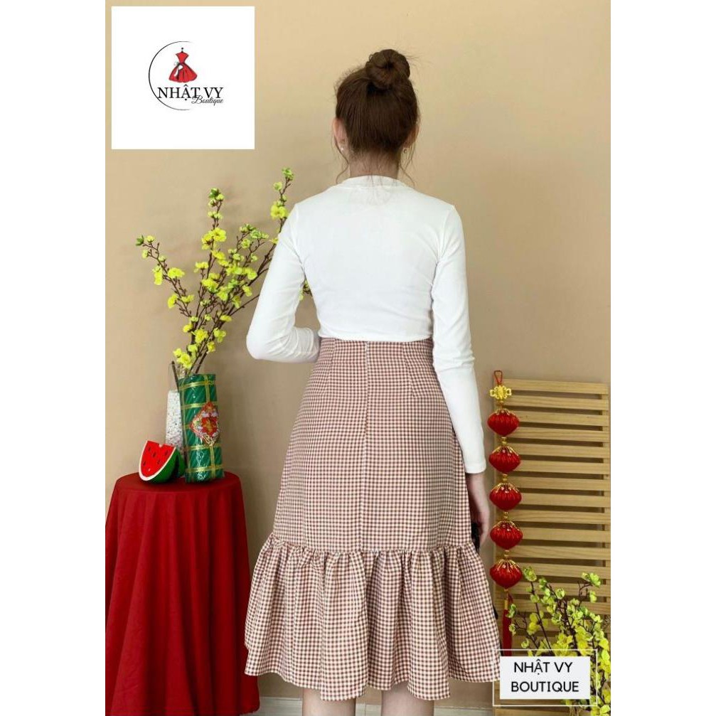 Chân váy caro đuôi cá - NHATVY D1822 | BigBuy360 - bigbuy360.vn