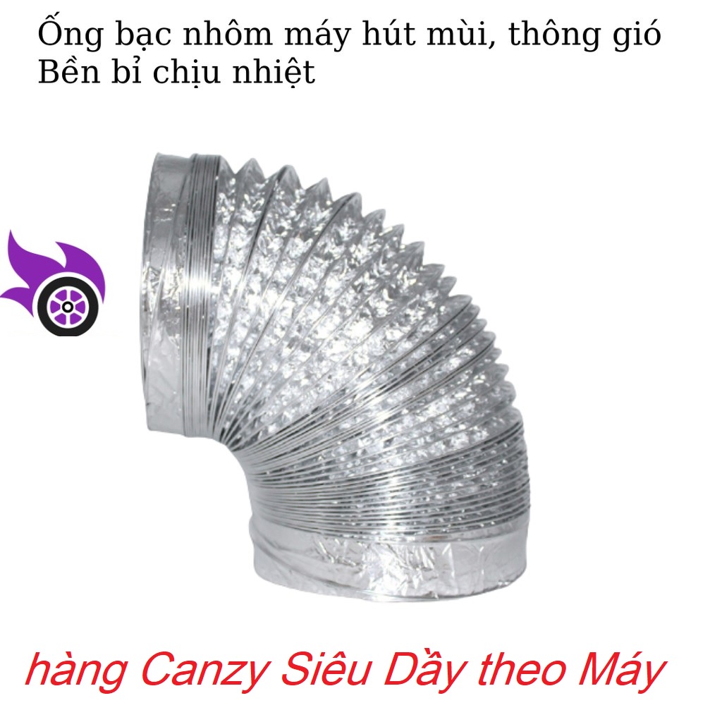 Ống bạc mềm lõi thép, ống nhôm sun Máy hút mùi Canzy, Goldsun, Torino - Nắp côn phễu thu thông gió