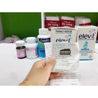 Bộ thuốc bầu Elevit - Úc ( mua trực tiếp tại Chemist , đủ bill)