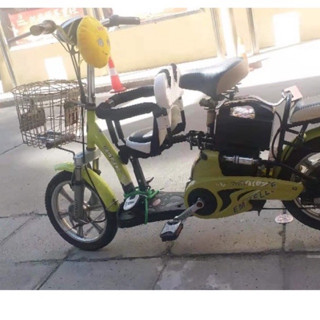 S92- Ghế ngồi trước xe đạp điện có giảm sốc