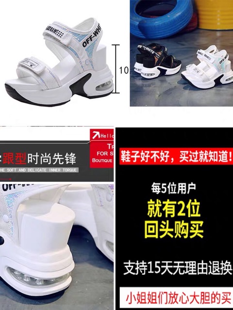Giày Sandan Đế Xuồng Đế Cao 10cm Phong Cách Thời Trang Nữ Mã F36