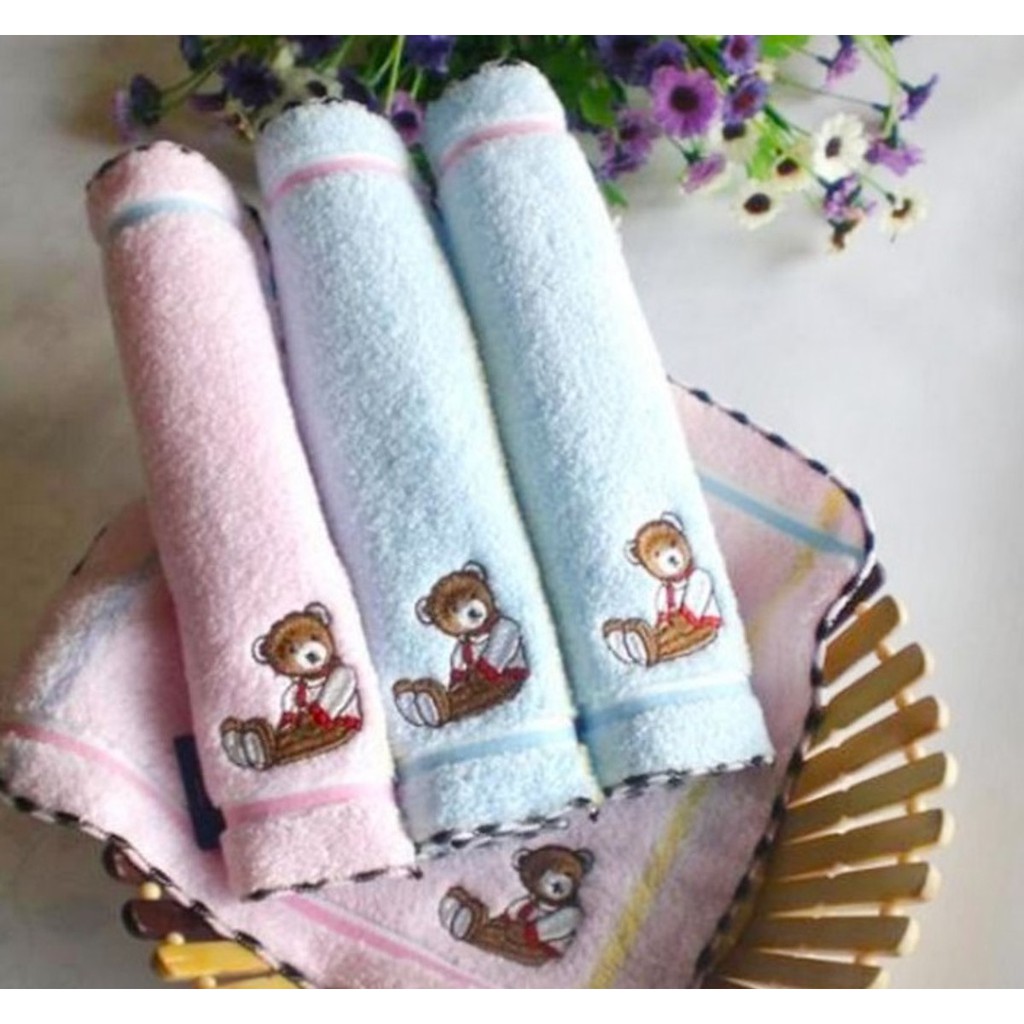 Combo 10 Khăn Mặt Cotton Mềm Mại Cho Bé