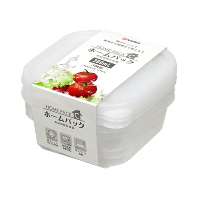 [Giao hàng HCM - 4h] Set 3 hộp đựng thực phẩm sạch, đồ khô, tươi sống bằng nhựa PP cao cấp 380mL - Hàng nội địa Nhật